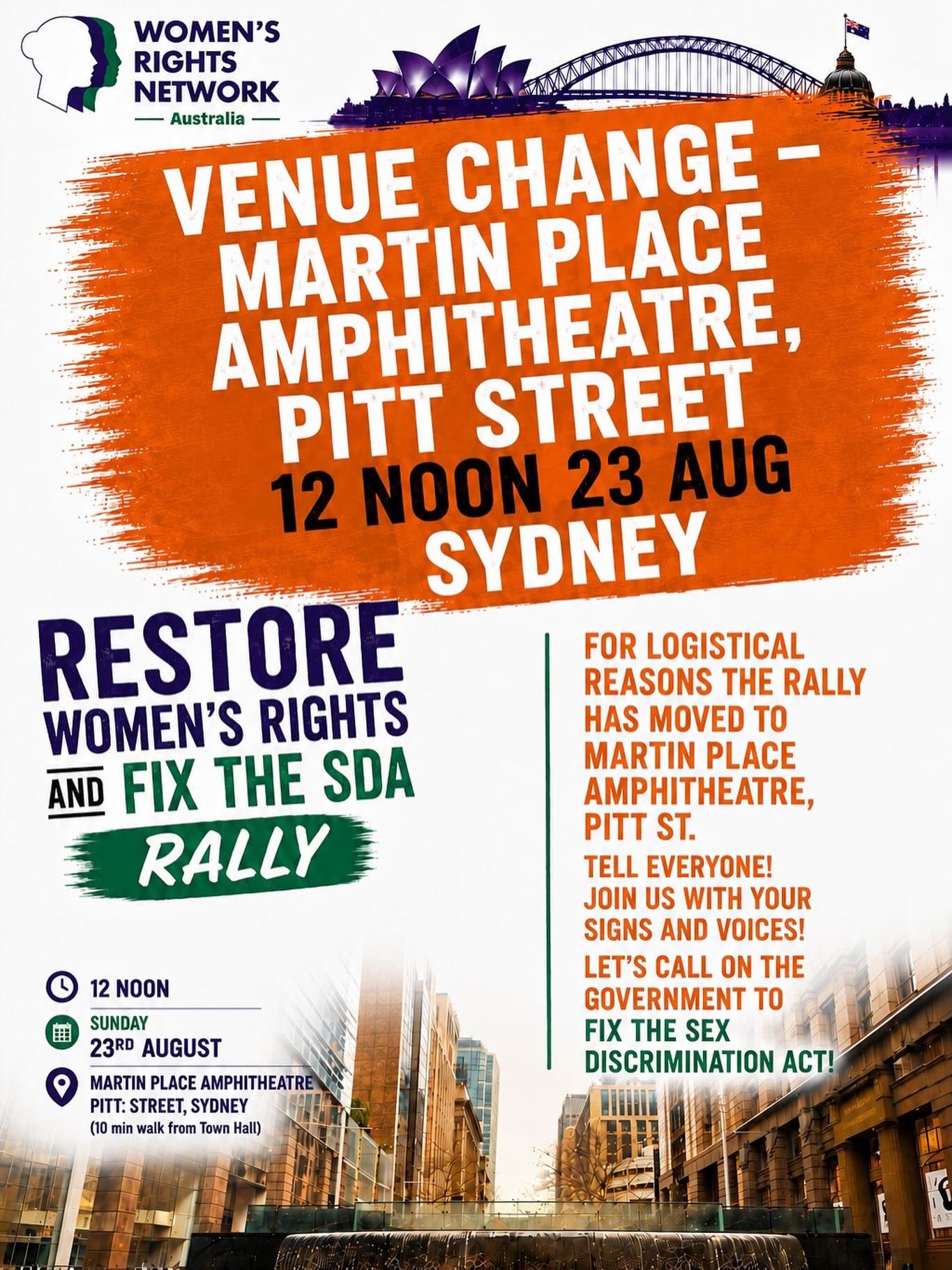 Let’s go SYDNEY 🔥🔥🔥 It’s time to restore biological reality and the sex-based rights of women and girls to our laws ✊